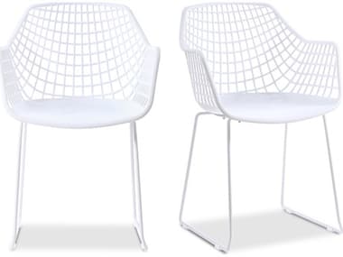 Moe's Home Outdoor Honolulu White Arm Dining Chair - Set of Two MHOQX100718