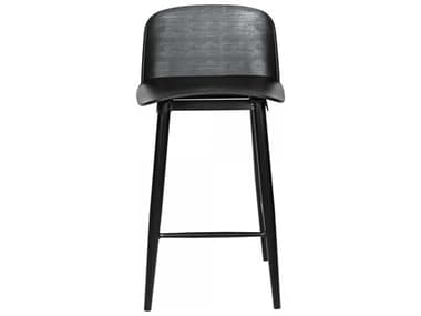 Moe's Home Outdoor Black Recycled Plastic Steel Counter Stool MHOQX100802