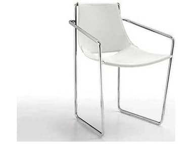 Midj Apelle White Leather Arm Dining Chair MIDAPELLEPW