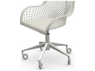 Midj Guapa White Leather Adjustable Swivel Computer Office Chair MIDGUAPADPBW