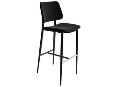 Midj Joe Graphite Leather Walnut Wood Bar Stool MIDJOEMTSF75