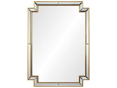 Mirror Home Distressed Gold Leaf Rectangular Wall Mirror MIH20332DGL