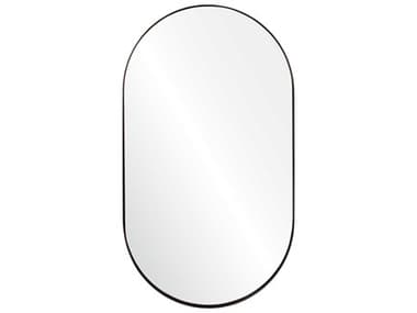 Mirror Home Black Nickel 24''W x 42''H Oval Wall Mirror MIH20656