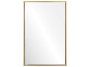 Mirror Home White Gold Leaf Rectangular Wall Mirror MIH20743