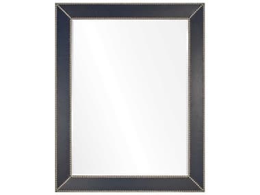 Mirror Home Barclay Butera Blue Leather Rectangular Wall Mirror MIHBB2060