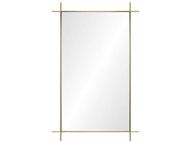 Mirror Home Barclay Butera Burnished Brass Rectangular Wall Mirror MIHBB2104BB