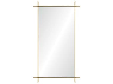 Mirror Home Barclay Butera Burnished Brass Rectangular Wall Mirror MIHBB2105BB