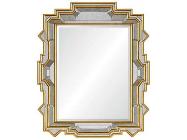 Mirror Home Michael S. Smith Gold Leaf Rectangular Wall Mirror MIHMSS4000GR