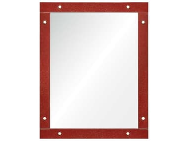 Mirror Home Michael S. Smith Blamer Red White Bone Rectangular Wall Mirror MIHMSS4028