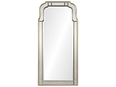 Mirror Home Michael S. Smith Antiqued Brass Silver Leaf Queen Anne Wall Mirror MIHMSS4057