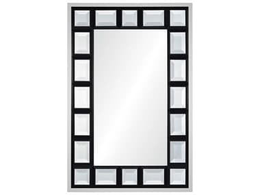 Mirror Home Suzanne Kasler Polished Stainless Steel Satin Black Rectangular Wall Mirror MIHSK8000PSS