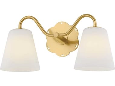 Mitzi Leonella 2-Light Aged Brass Vanity Light MITH1017302AGB