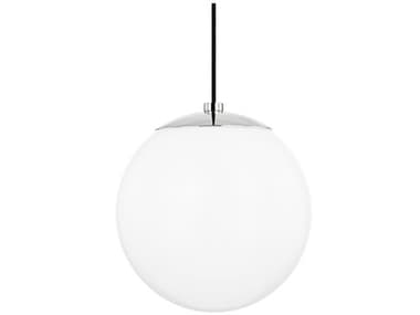 Mitzi Stella 12" 1-Light Polished Nickel White Glass Globe Mini Pendant MITH105701LPN
