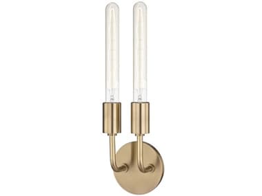 Mitzi Ava 16" Tall 2-Light Aged Brass Wall Sconce MITH109102AGB