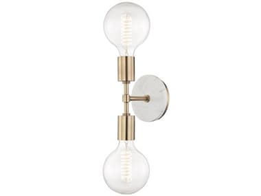 Mitzi Chloe 20" Tall 2-Light Aged Brass Wall Sconce MITH110102AGB