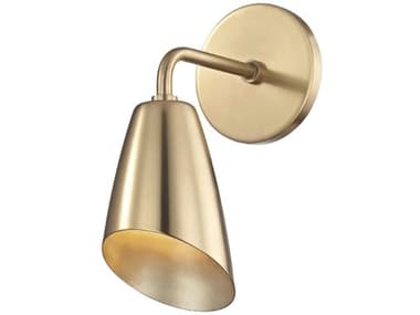 Mitzi Kai 10" Tall 1-Light Aged Brass LED Wall Sconce MITH115101AGB