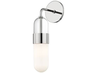 Mitzi Emilia 15" Tall 1-Light Polished Nickel Glass LED Wall Sconce MITH126101PN