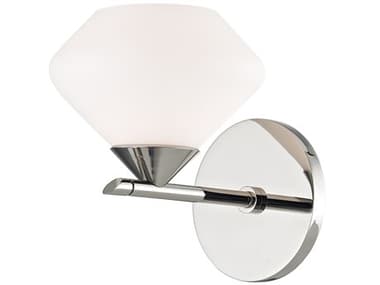 Mitzi Valerie 7" Tall 1-Light Polished Nickel Glass Wall Sconce MITH136301PN