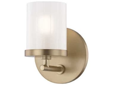 Mitzi Ryan 6" Tall 1-Light Aged Brass Glass Wall Sconce MITH239301AGB
