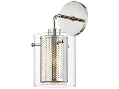 Mitzi Elanor 11" Tall 1-Light Polished Nickel Glass Wall Sconce MITH323101PN