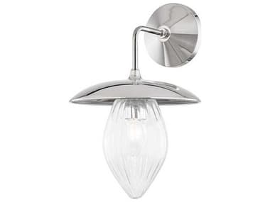 Mitzi Lana 1-Light Polished Nickel Clear Glass Wall Sconce MITH365101PN