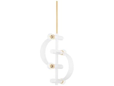 Mitzi Maddie 4-Light Gold Leaf White Mini Pendant MITH379704GLWH