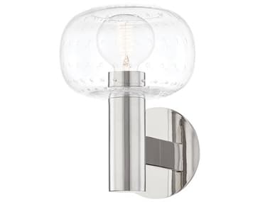 Mitzi Harlow 10" Tall 1-Light Polished Nickel Glass Wall Sconce MITH403301PN