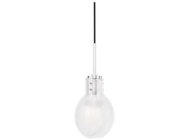 Mitzi Jenna 1-Light Polished Nickel Glass Round Mini Pendant MITH417701PN