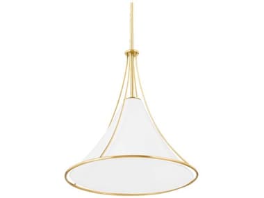 Mitzi Madelyn 17" 1-Light Aged Brass Glass Pendant MITH645701LAGB