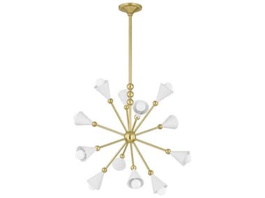 Mitzi Hikari 12-Light Aged Brass Soft White Sputnik Chandelier MITH681812AGBSWH