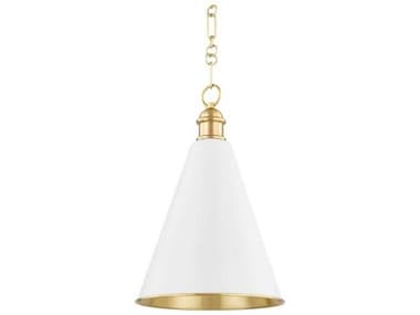 Mitzi Fenimore 12&quot; 1-Light Aged Brass Mini Pendant MITH761701AAGBSWH