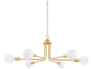 Mitzi Blakely 46" Wide 6-Light Aged Brass Chandelier MITH774806AGB