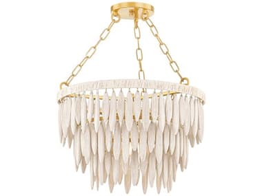 Mitzi Tiffany 18" Wide 1-Light Aged Brass Chandelier MITH805701AGB