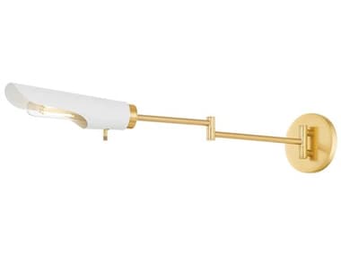 Mitzi Harperrose 5" Tall 1-Light Aged Brass Soft White Swing Wall Sconce MITH828101AGBSWH
