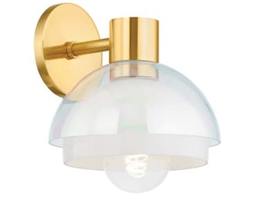 Mitzi Modena 9" Tall 1-Light Aged Brass Wall Sconce MITH844101AGB