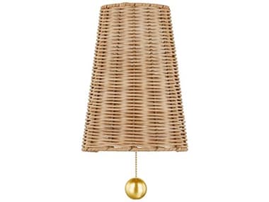 Mitzi Naida 1-Light Aged Brass Brown Wall Sconce MITH857101AGB