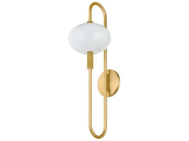 Mitzi Delphine 1-Light Aged Brass Wall Sconce MITH896101AGB