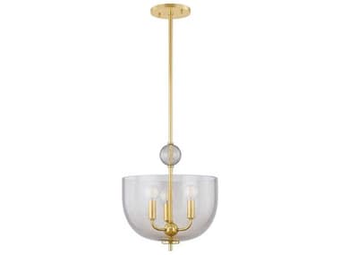 Mitzi Arianne 3-Light Aged Brass Bowl Mini Pendant MITH907703AGB