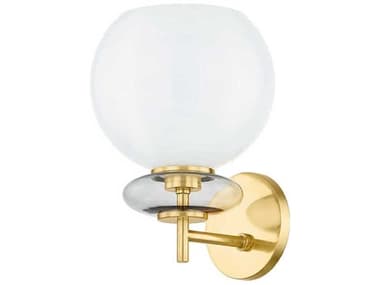 Mitzi Alexia 10" Tall 1-Light Aged Brass Wall Sconce MITH909101AGB