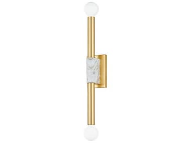 Mitzi Goldie 2-Light Aged Brass Wall Sconce MITH911102AGB