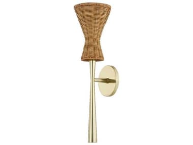 Mitzi Honey 1-Light Aged Brass Wall Sconce MITH918101AGB