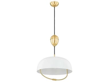 Mitzi Liliana 1-Light Aged Brass Soft White Dome Pendant MITH925701AGBSWH