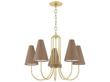 Mitzi Jessel 5-Light Aged Brass Candelabra Chandelier MITH987805AGB