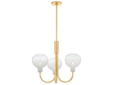 Mitzi Estelle 3-Light Aged Brass Round Chandelier MITH990803AGB