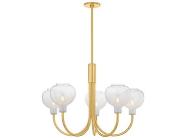 Mitzi Estelle 5-Light Aged Brass Round Chandelier MITH990805AGB