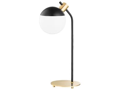 Mitzi Miranda Aged Brass Soft Black Glass LED Desk Lamp MITHL573201AGBSBK