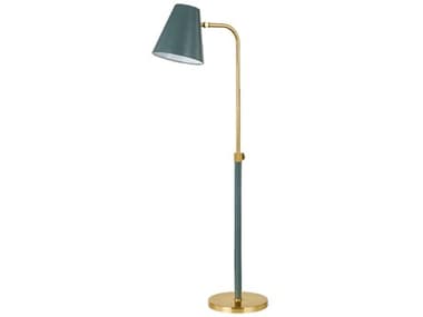 Mitzi Georgann 52" Tall Aged Brass Soft Studio Green Floor Lamp MITHL891401AGBSSG