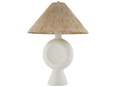 Mitzi Centella Aged Brass White Plaster Natural Jute String Woven Table Lamp MITHL967201AGBWP