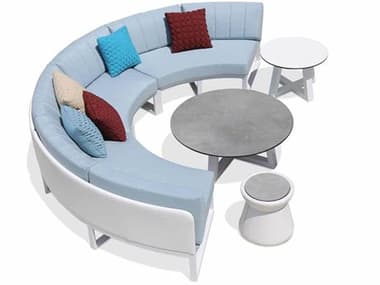 MamaGreen Babbo Aluminum Cushion Curved Sectional Lounge Set MMGBABBOSECLNGSET2