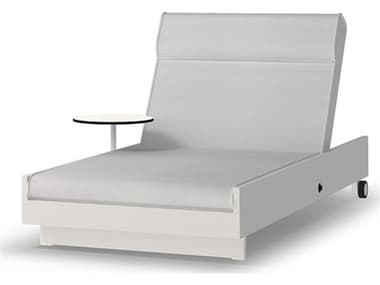 MamaGreen Boulevard Aluminum Sunbed Chaise Lounge with Integrated Table MMGBOU03
